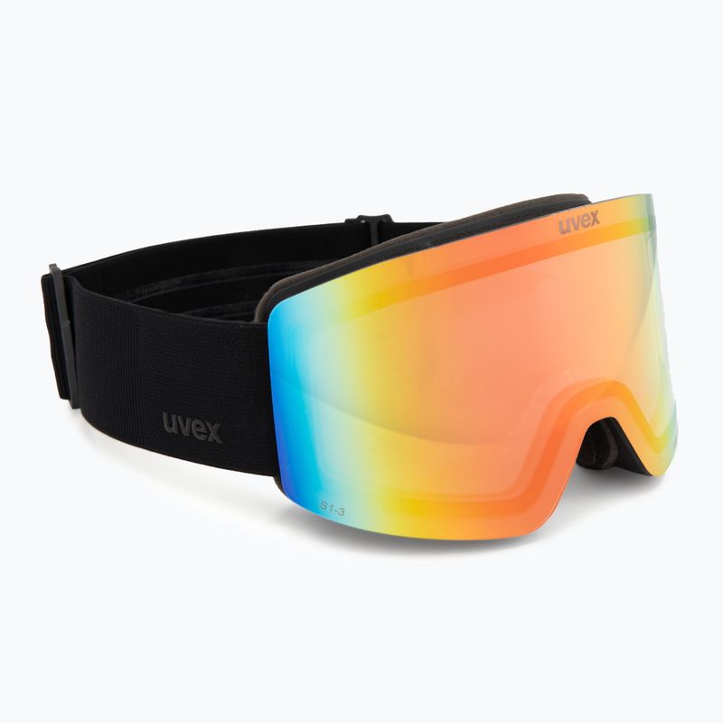 Lyžařské brýle UVEX Provoqe V black matt/vario rainbow mirror