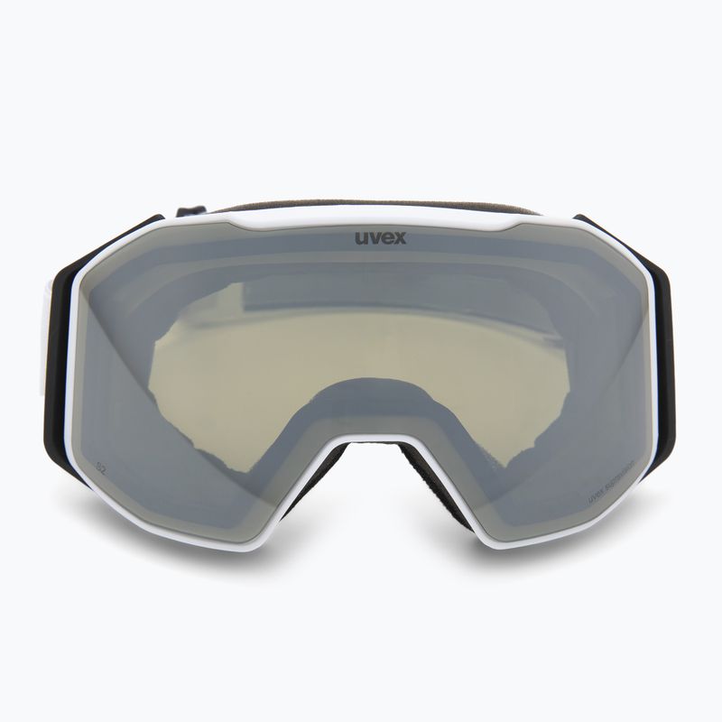 Lyžařské brýle UVEX Gravity FM white matt/mirror silver/green/clear 2
