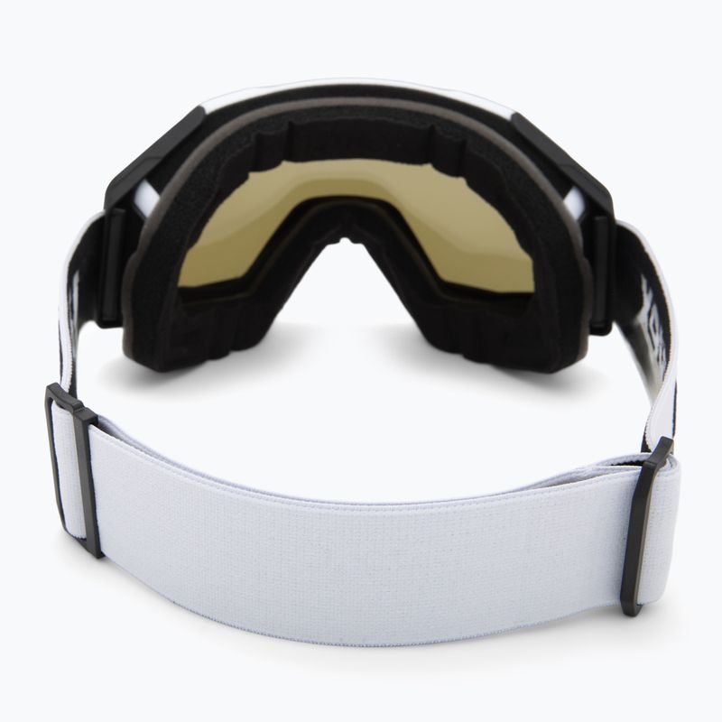 Lyžařské brýle UVEX Gravity FM white matt/mirror silver/green/clear 3