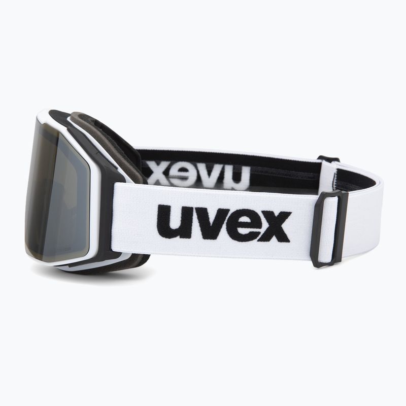 Lyžařské brýle UVEX Gravity FM white matt/mirror silver/green/clear 4