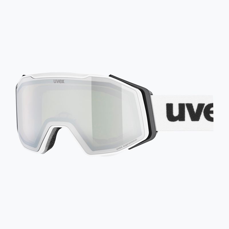Lyžařské brýle UVEX Gravity FM white matt/mirror silver/green/clear