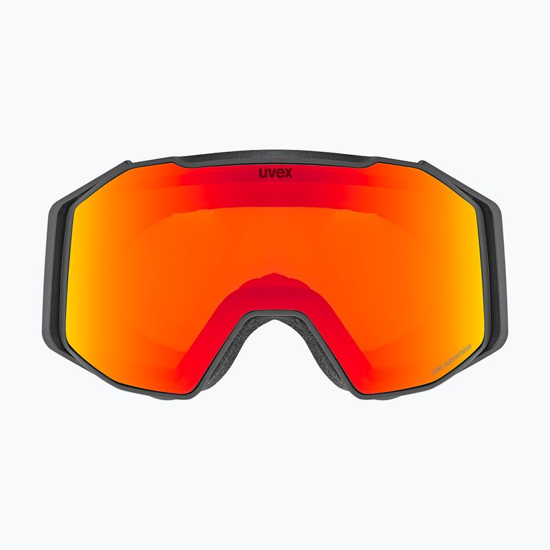 Lyžařské brýle UVEX Gravity FM matte black/mirror red/orange/clear 2