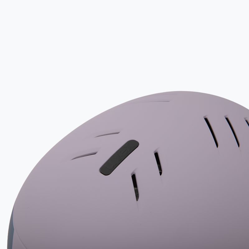 Dětská lyžařská helma UVEX Rocket Visor Jr cool lavender abstract matt/mirror silver/laser gold 9