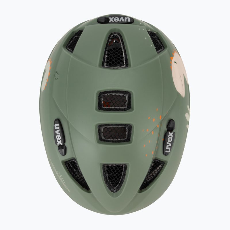 Dětská cyklistická helma UVEX Kid 2 CC sage green dino matt 6
