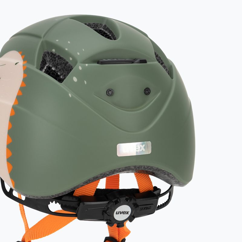 Dětská cyklistická helma UVEX Kid 2 CC sage green dino matt 8