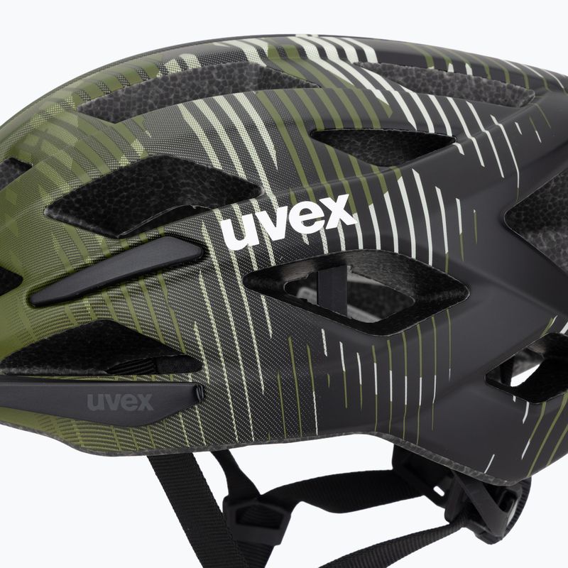 Dětská cyklistická helma UVEX Air Wing 2 CC dark olive/black matt 7
