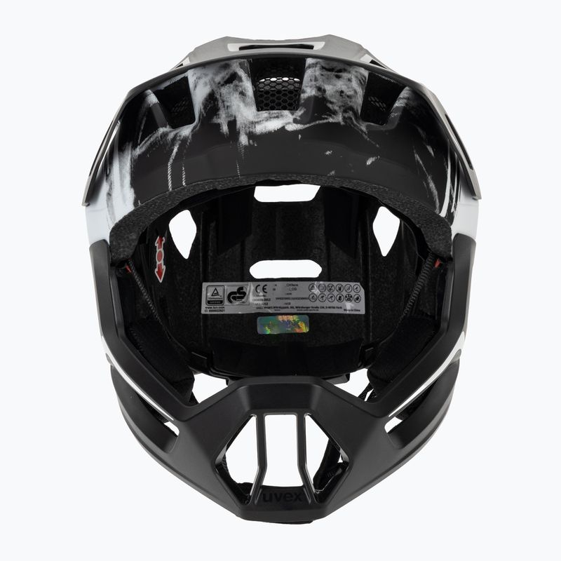 Dětská cyklistická helma UVEX React Fullface Jr black/white matt 2