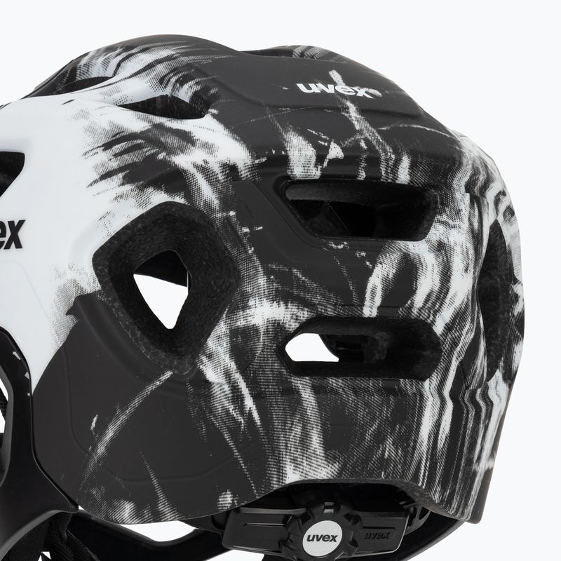 Dětská cyklistická helma UVEX React Fullface Jr black/white matt 8