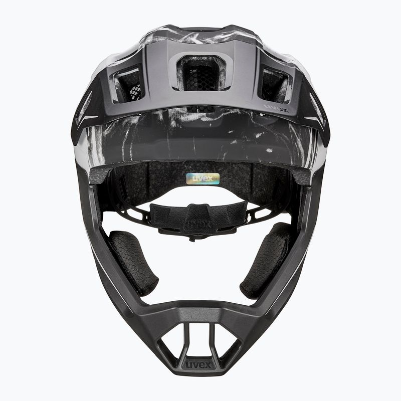 Dětská cyklistická helma UVEX React Fullface Jr black/white matt 3
