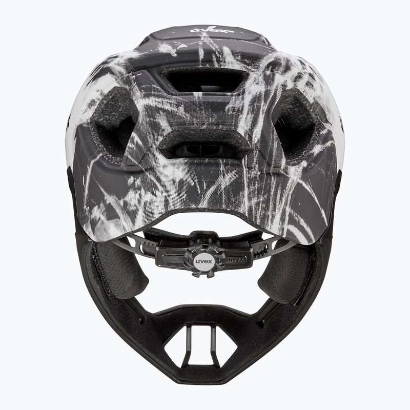 Dětská cyklistická helma UVEX React Fullface Jr black/white matt 4