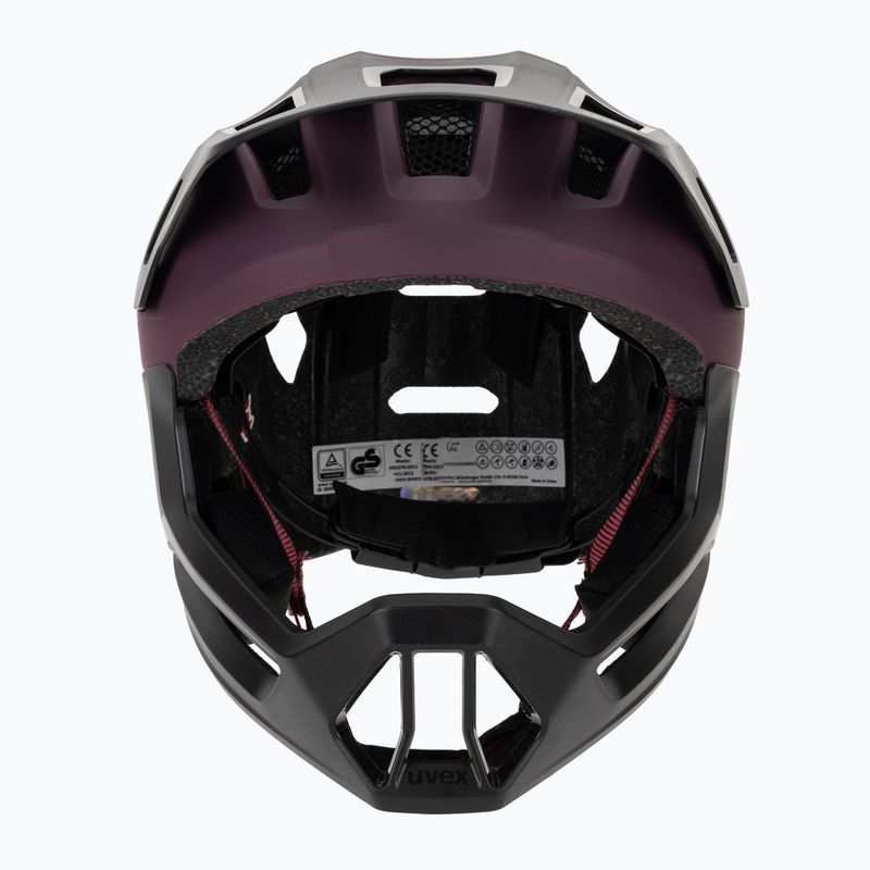 Dětská cyklistická helma UVEX React Fullface Jr cranberry matt 2