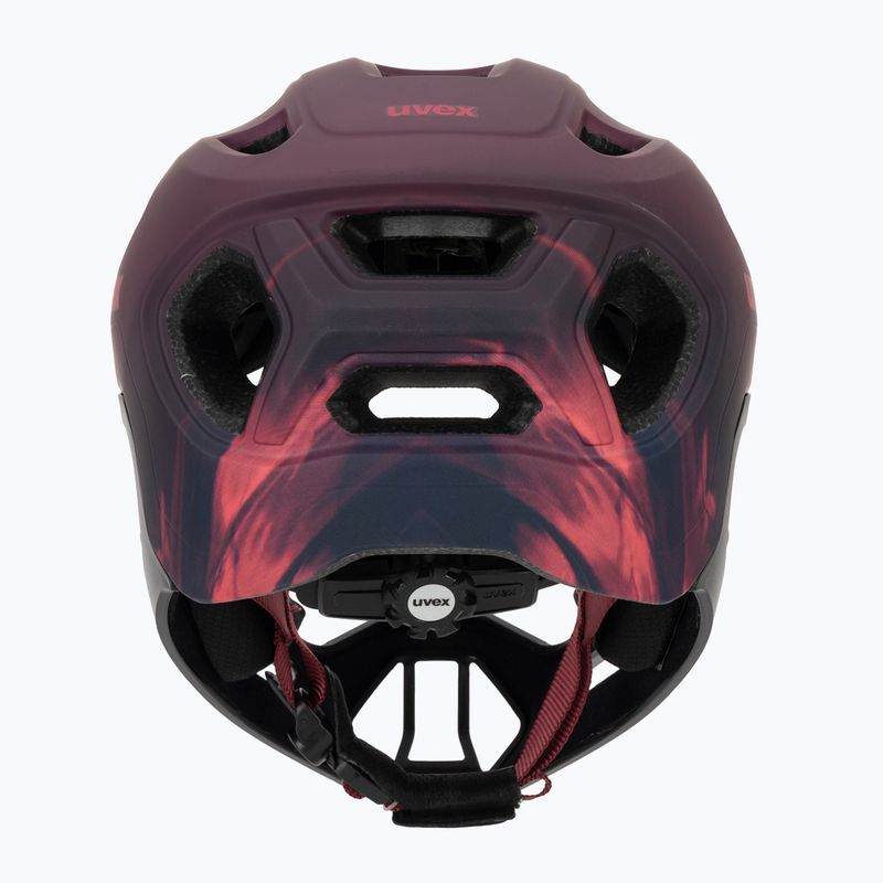 Dětská cyklistická helma UVEX React Fullface Jr cranberry matt 4