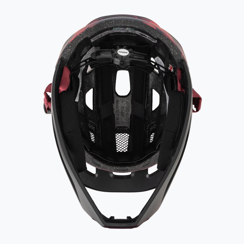 Dětská cyklistická helma UVEX React Fullface Jr cranberry matt 5