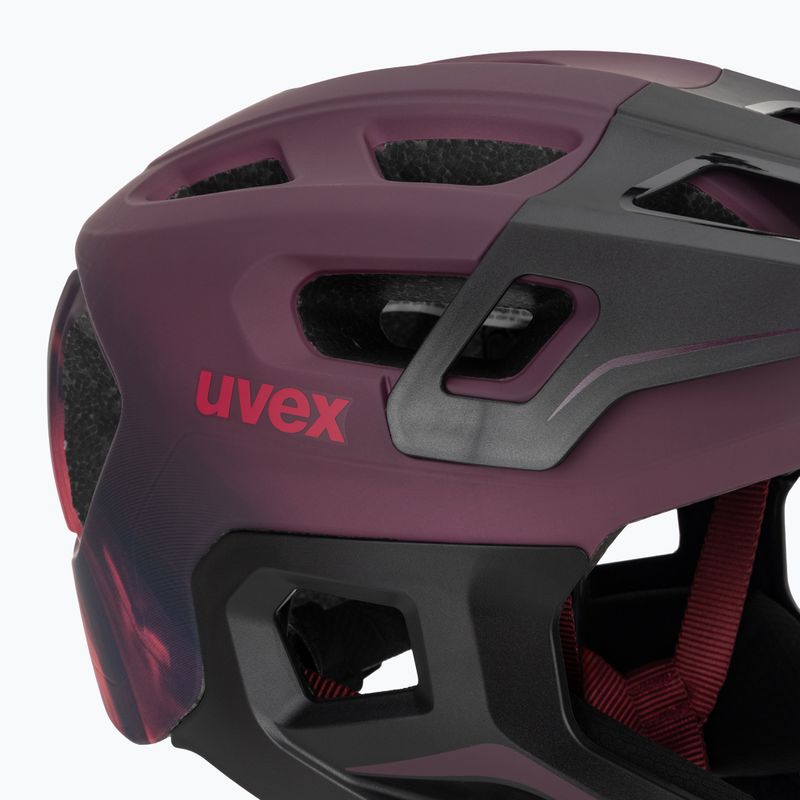 Dětská cyklistická helma UVEX React Fullface Jr cranberry matt 7