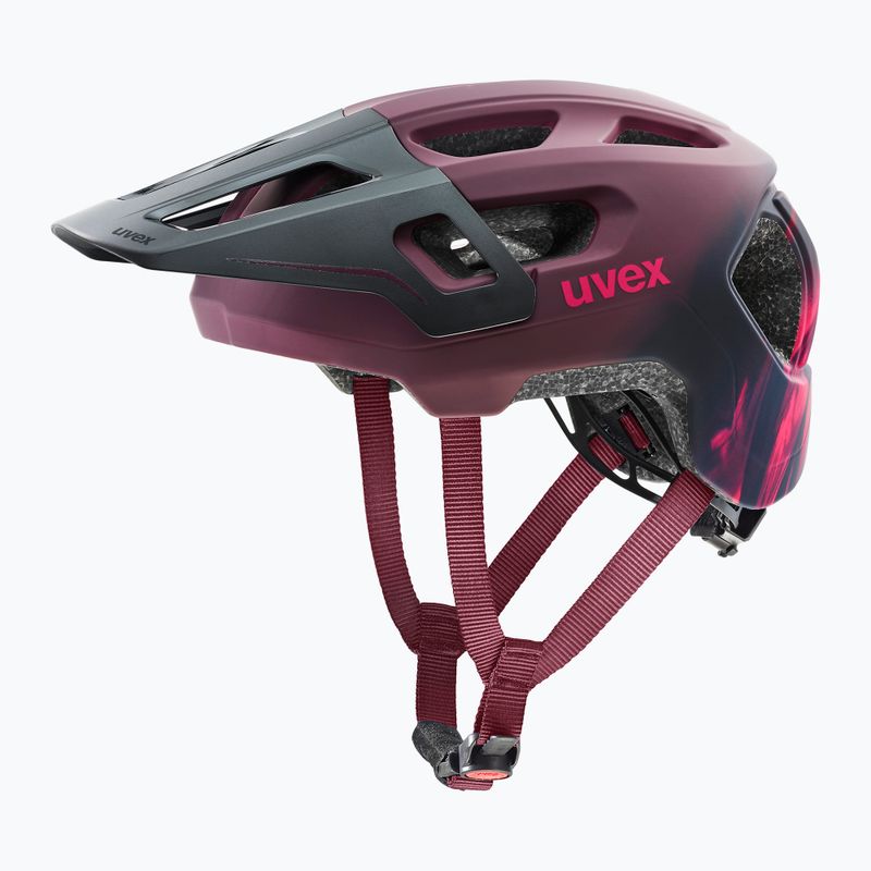 Dětská cyklistická helma UVEX React Fullface Jr cranberry matt 2