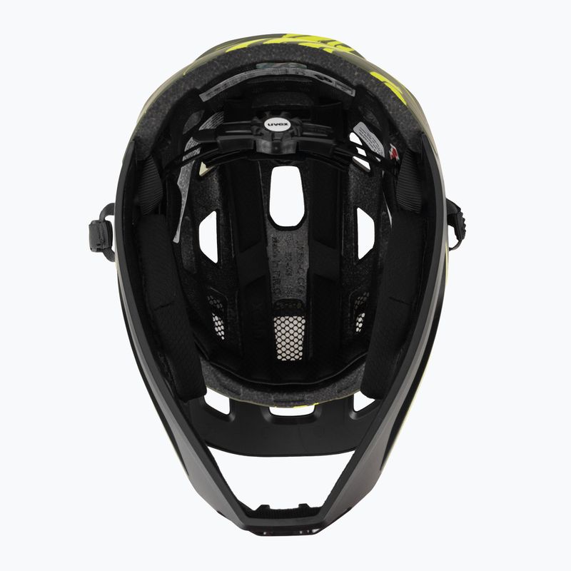 Dětská cyklistická helma UVEX React Fullface Jr dark olive matt 5