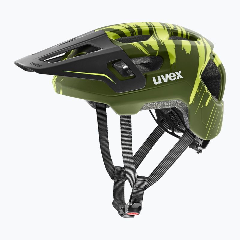 Dětská cyklistická helma UVEX React Fullface Jr dark olive matt 2