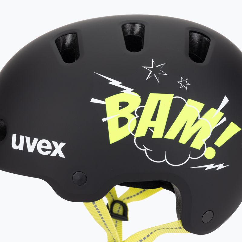 Dětská helma UVEX Kid 4 Style bam black/lime matt 7
