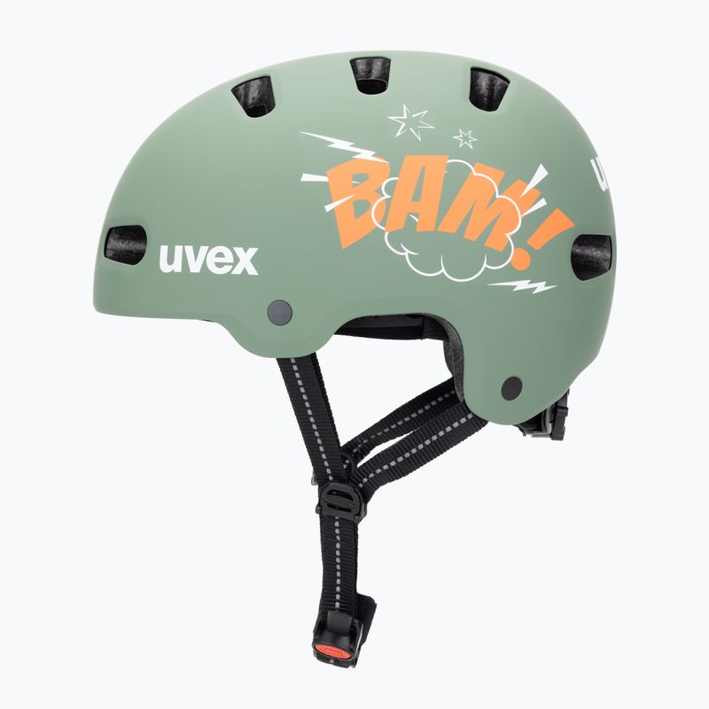 Dětská helma UVEX Kid 4 Style bam moss green/papaya matt 3
