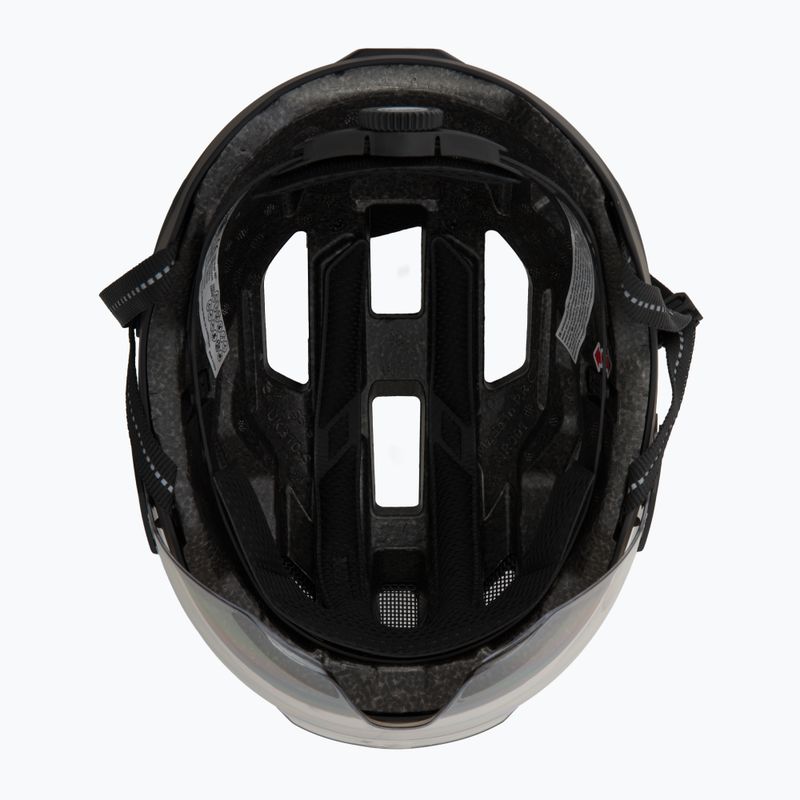 Cyklistická helma UVEX Stride Visor black matt/lite mirror silver 5