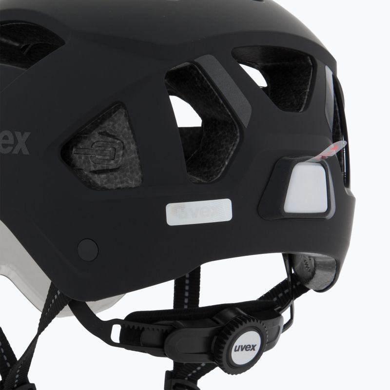 Cyklistická helma UVEX Stride Visor black matt/lite mirror silver 7