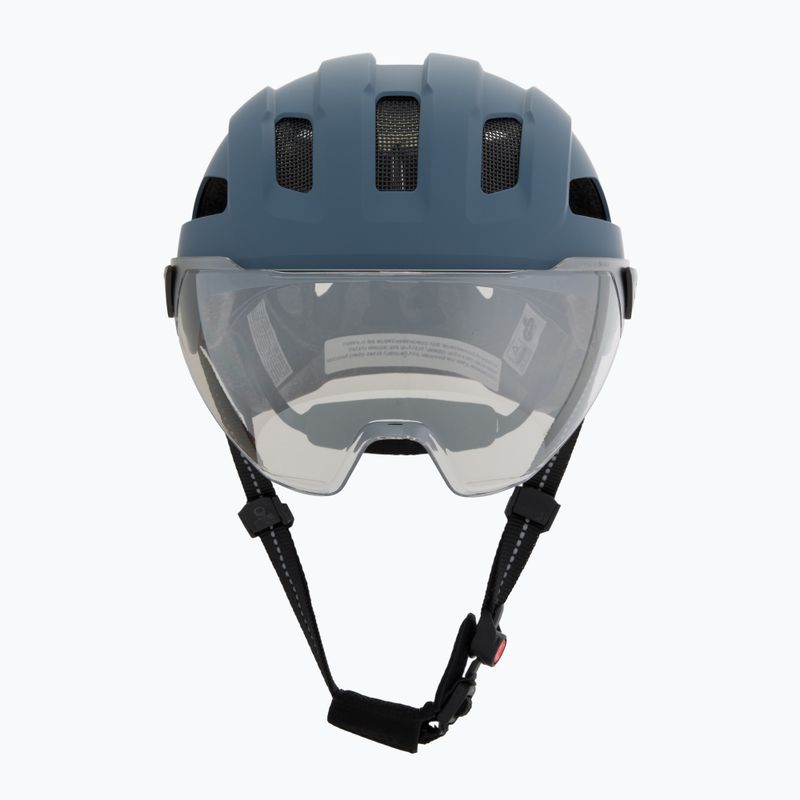 Cyklistická helma UVEX Stride Visor stone blue matt/lite mirror silver 2