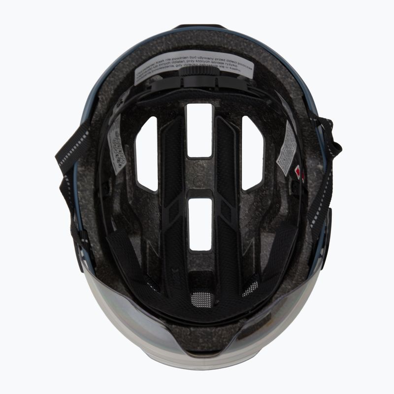 Cyklistická helma UVEX Stride Visor stone blue matt/lite mirror silver 5