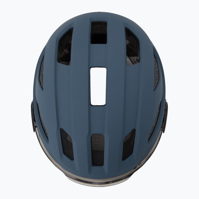 Cyklistická helma UVEX Stride Visor stone blue matt/lite mirror silver 6