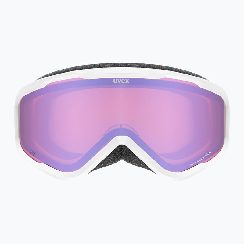 Dětské lyžařské brýle UVEX Speedy Nova FM S2 white matt/mirror rose 2