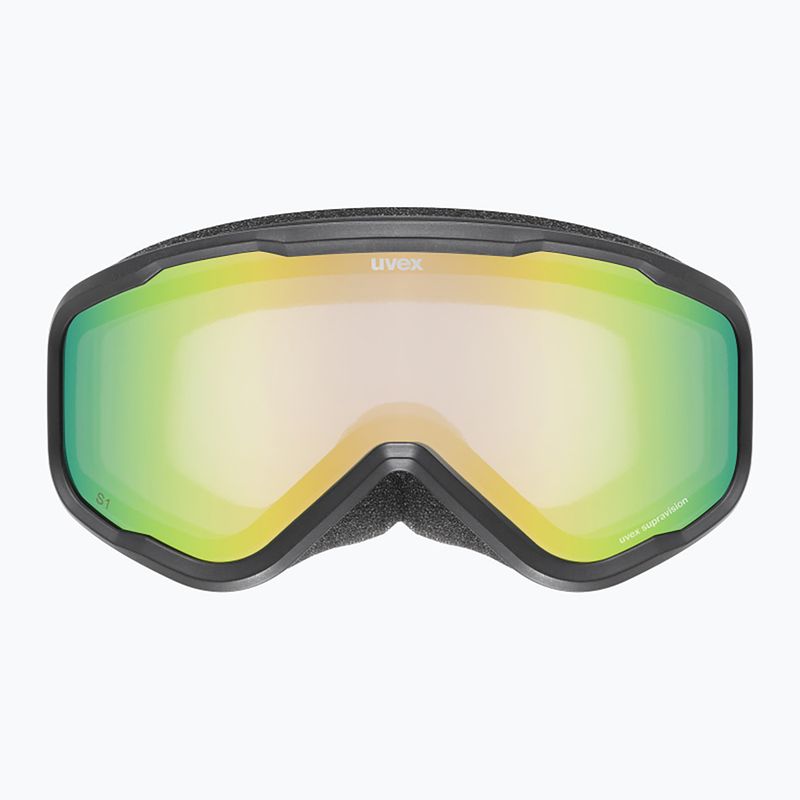 Dětské lyžařské brýle UVEX Speedy Nova FM S2 black matt/mirror green 2