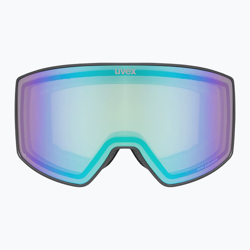 Lyžařské brýle UVEX Scenic P S0-S4 black matt/mirror green/pola 2