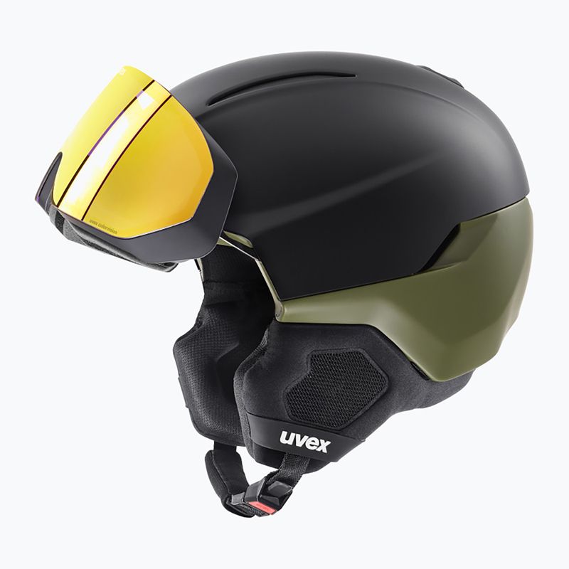 Lyžařská helma UVEX Horizon CV black/khaki matt 6
