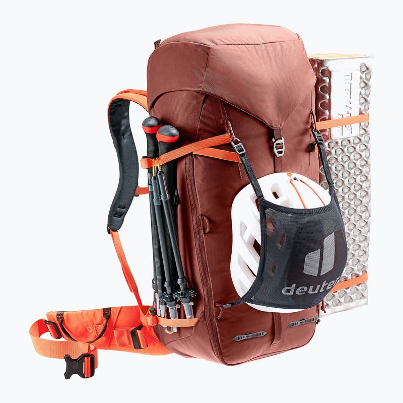 Lezecký batoh Deuter Guide 34+8 l redwood/papaya 5