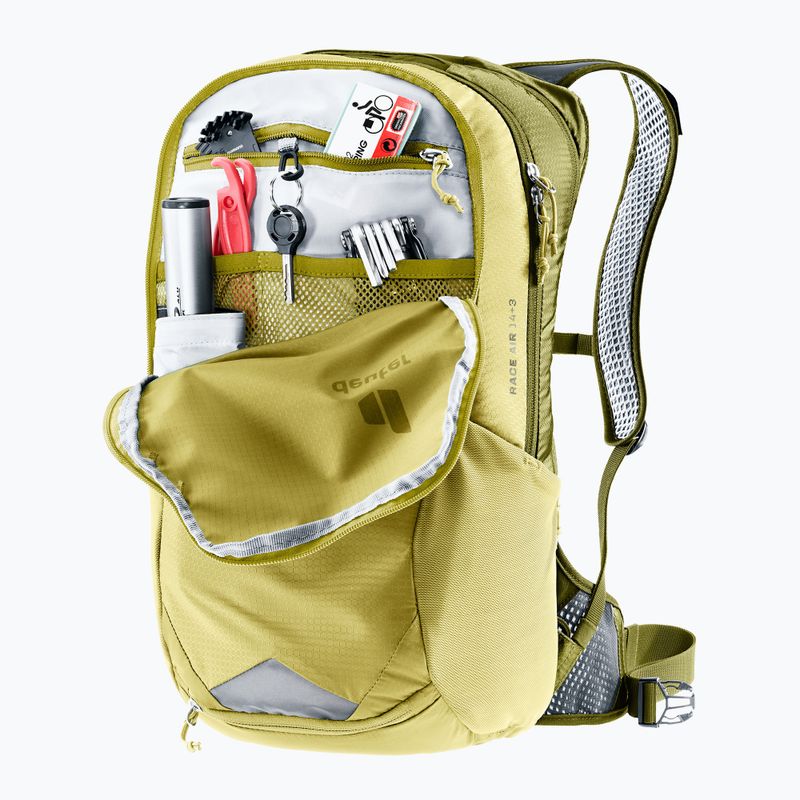 Cyklistický batoh Deuter Race Air 14 + 3 l linden/cactus 11