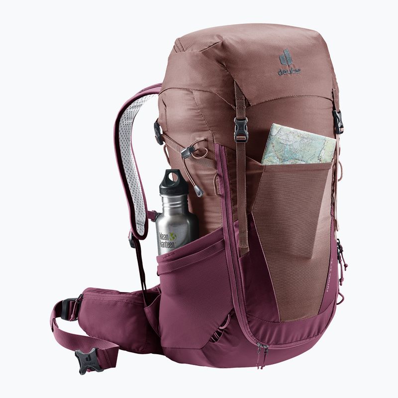 Turistický batoh deuter Futura 24 l SL ash rose/blackcurrant 7