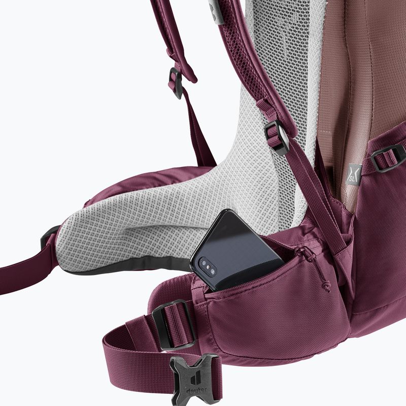 Turistický batoh deuter Futura 24 l SL ash rose/blackcurrant 12