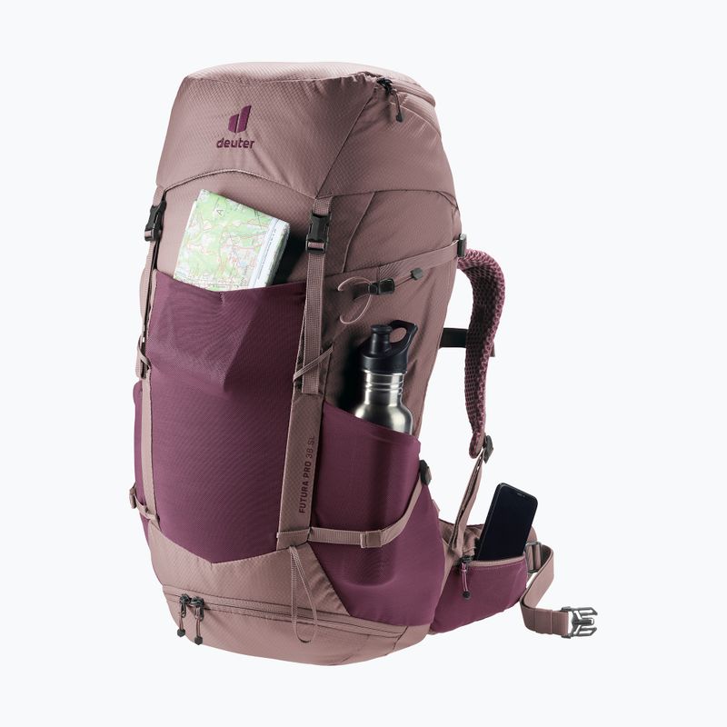 Trekový batoh deuter Futura Pro 38 l SL cassis/ashrose 9