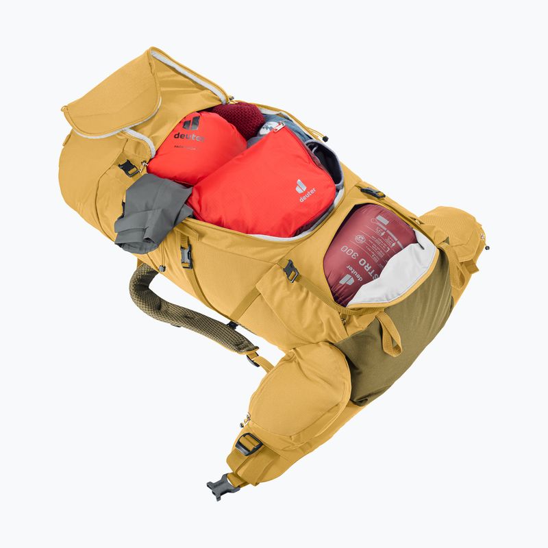 Trekový batoh deuter Aircontact Core 50 + 10 l savanna/nori 9