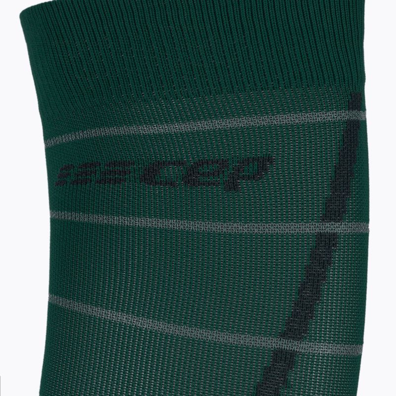 CEP Reflexní pánské lýtkové kompresní pásky zelené WS50GZ2 5