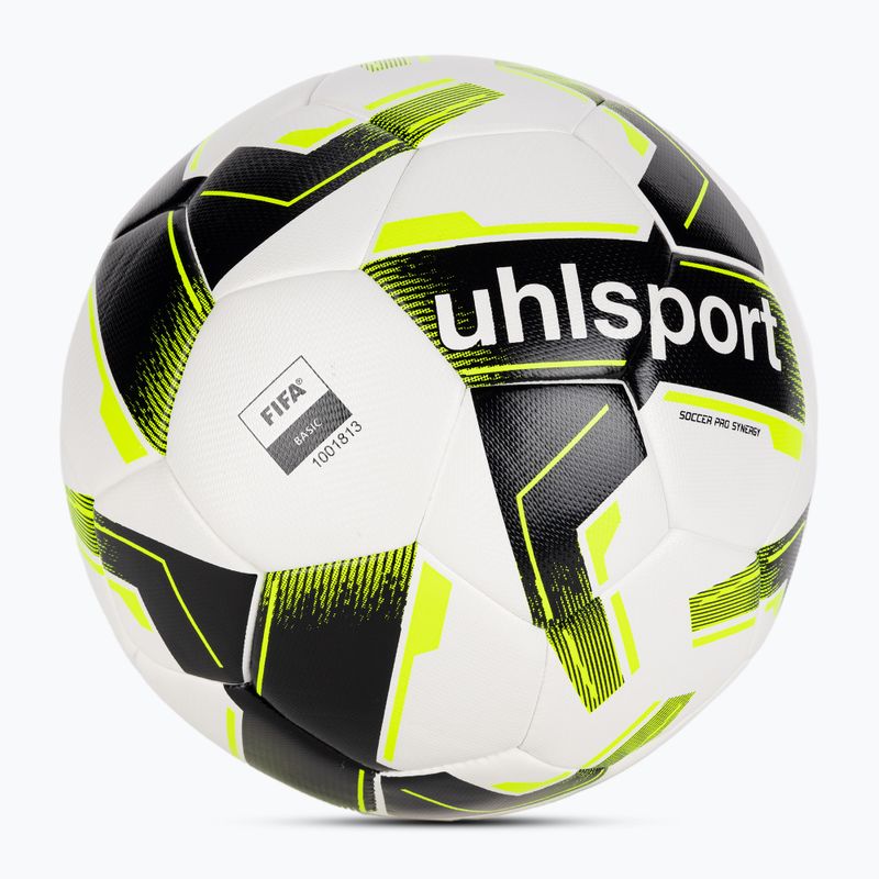 Fotbalový míč uhlsport Soccer Pro Synergy white/black/fluo yellow velikost 5 2