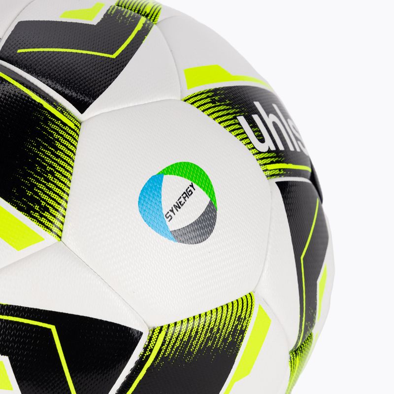 Fotbalový míč uhlsport Soccer Pro Synergy white/black/fluo yellow velikost 5 3