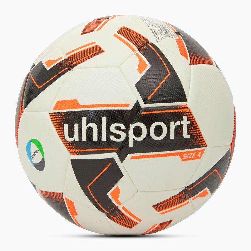 Fotbalový míč Uhlsport Resist Synergy white/black/fluo orange velikost 4