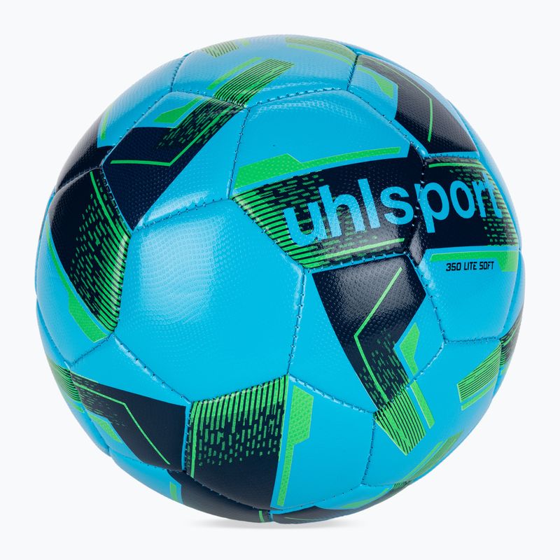 Fotbalový míč uhlsport Lite Soft 350 ice blue/navy/fluo green velikost 5 2