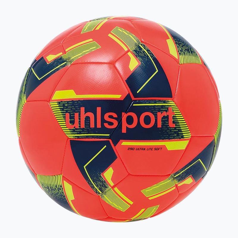 Fotbalový míč uhlsport Lite Soft 290 fluo red/navy/fluo yellow velikost 5 4