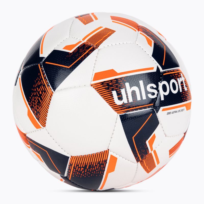 Fotbalový míč uhlsport Lite Soft 290 white/navy/fluo orange velikost 3 2