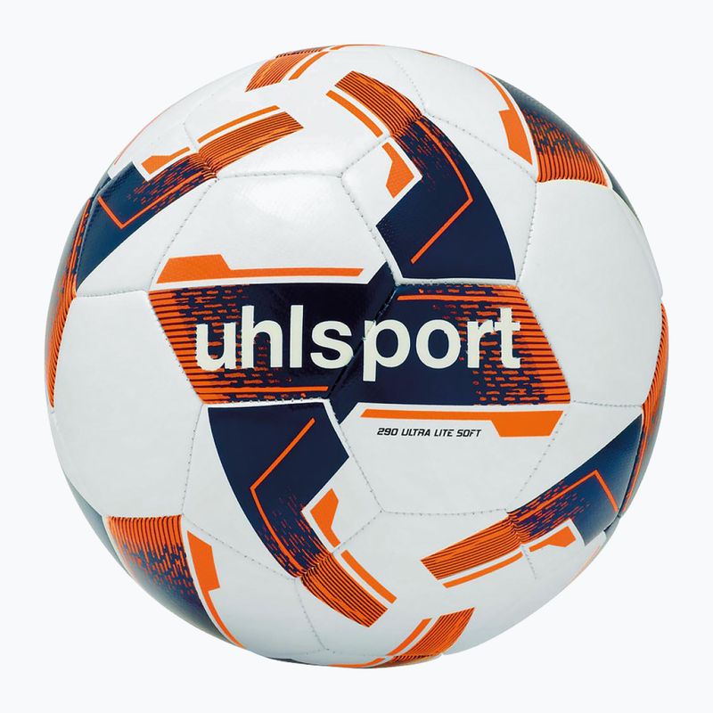 Fotbalový míč uhlsport Lite Soft 290 white/navy/fluo orange velikost 3 4