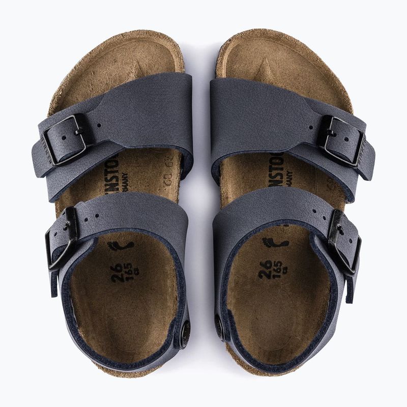 Dětské sandály BIRKENSTOCK New York Birkibuc Narrow navy 4