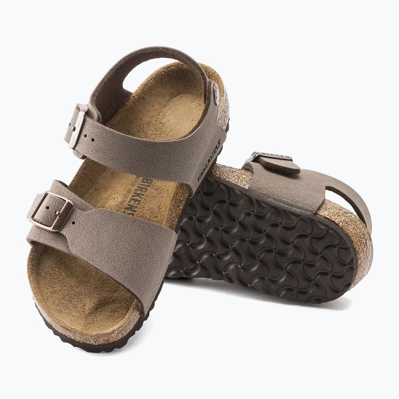 Dětské sandály BIRKENSTOCK New York Birkibuc Narrow mocha 5