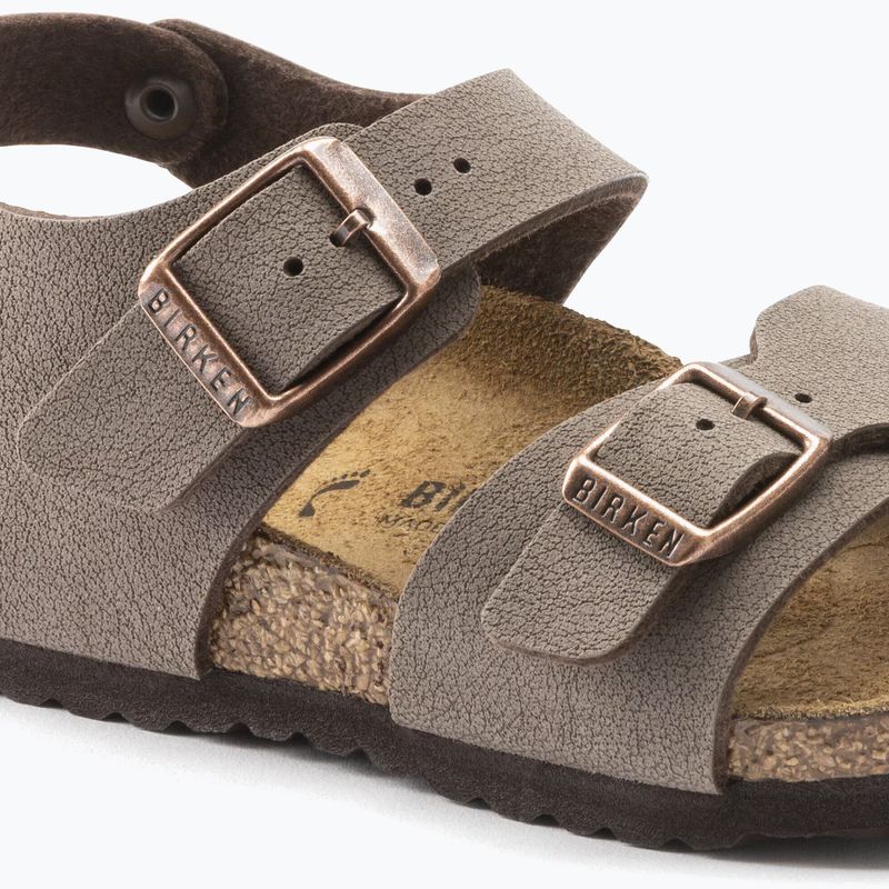 Dětské sandály BIRKENSTOCK New York Birkibuc Narrow mocha 6