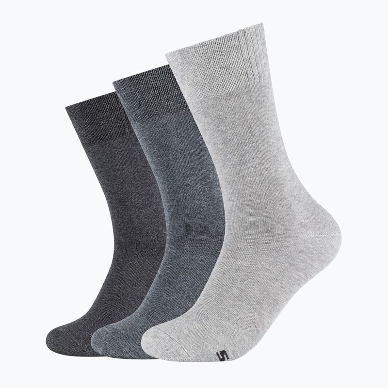 Pánské ponožky Skechers Basic 3 páry light grey melange